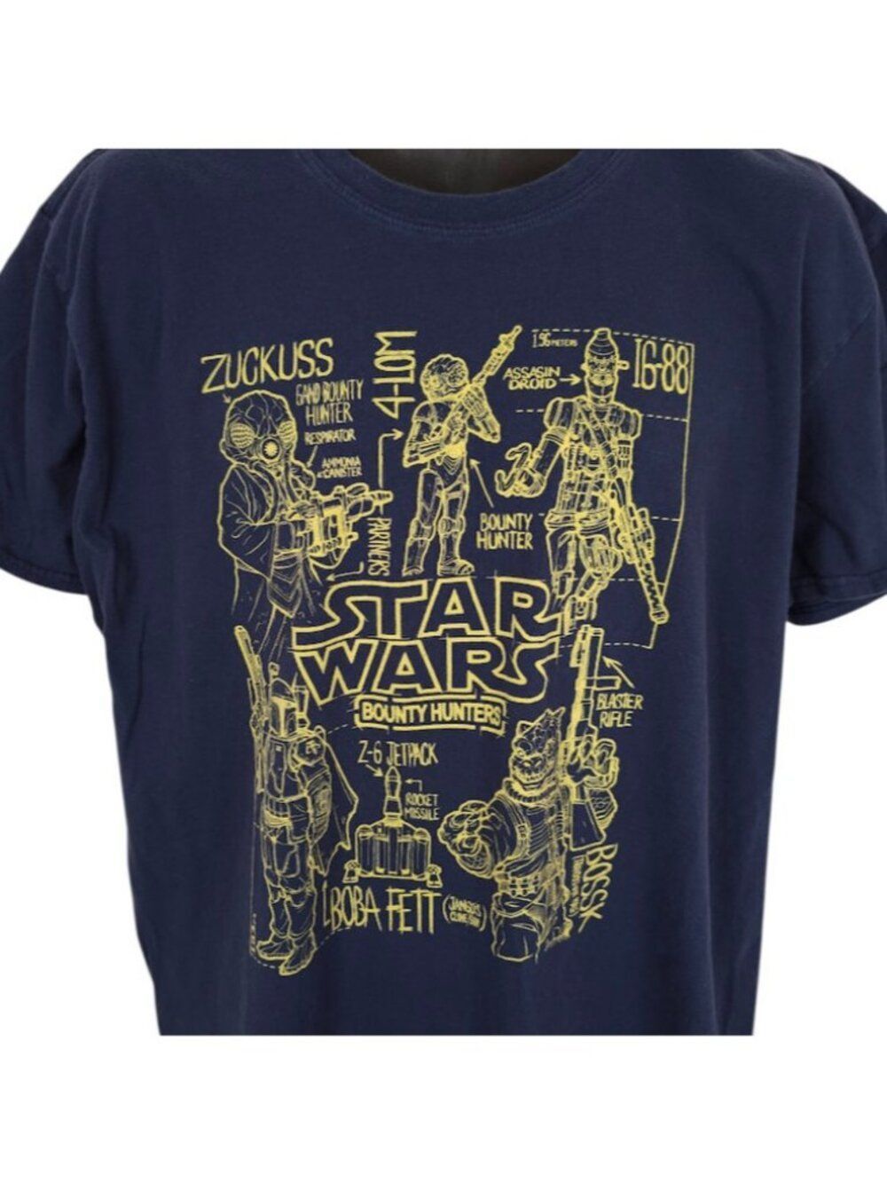 Star Wars T Shirt Mens Size XL Blue Boba Fett Bounty Hunters Funko